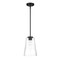 Designers Fountain Ingo 60 Watt 1 Light Matte Black Pendant with Clear Ribbed Glass Shade D230M-8P-MB - alternate 1